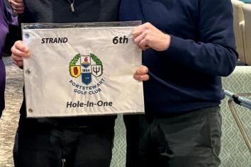 Jim celebrates hole in one at Portstewart