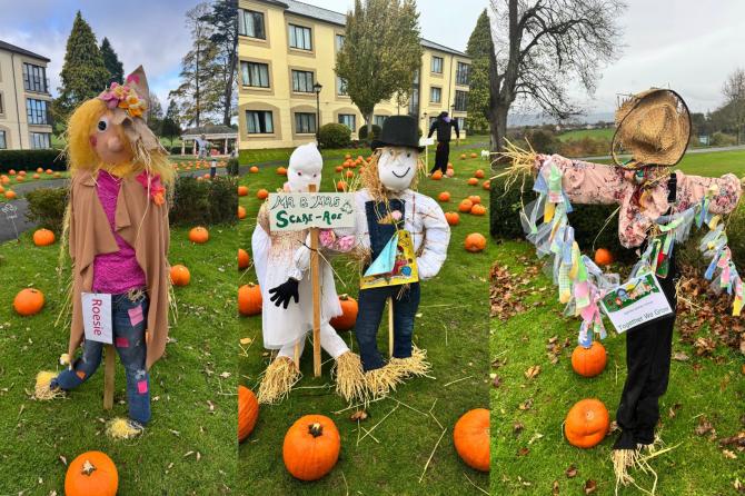 Local pupils get crafty in hay-larious Pumpkin Patch Scarecrow competition at Roe Valley Resort